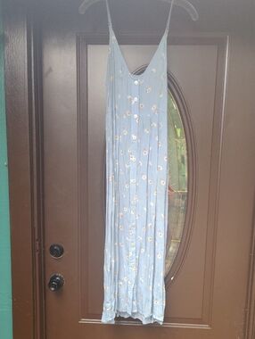 Billabong Baby Blue Floral Textured Top
